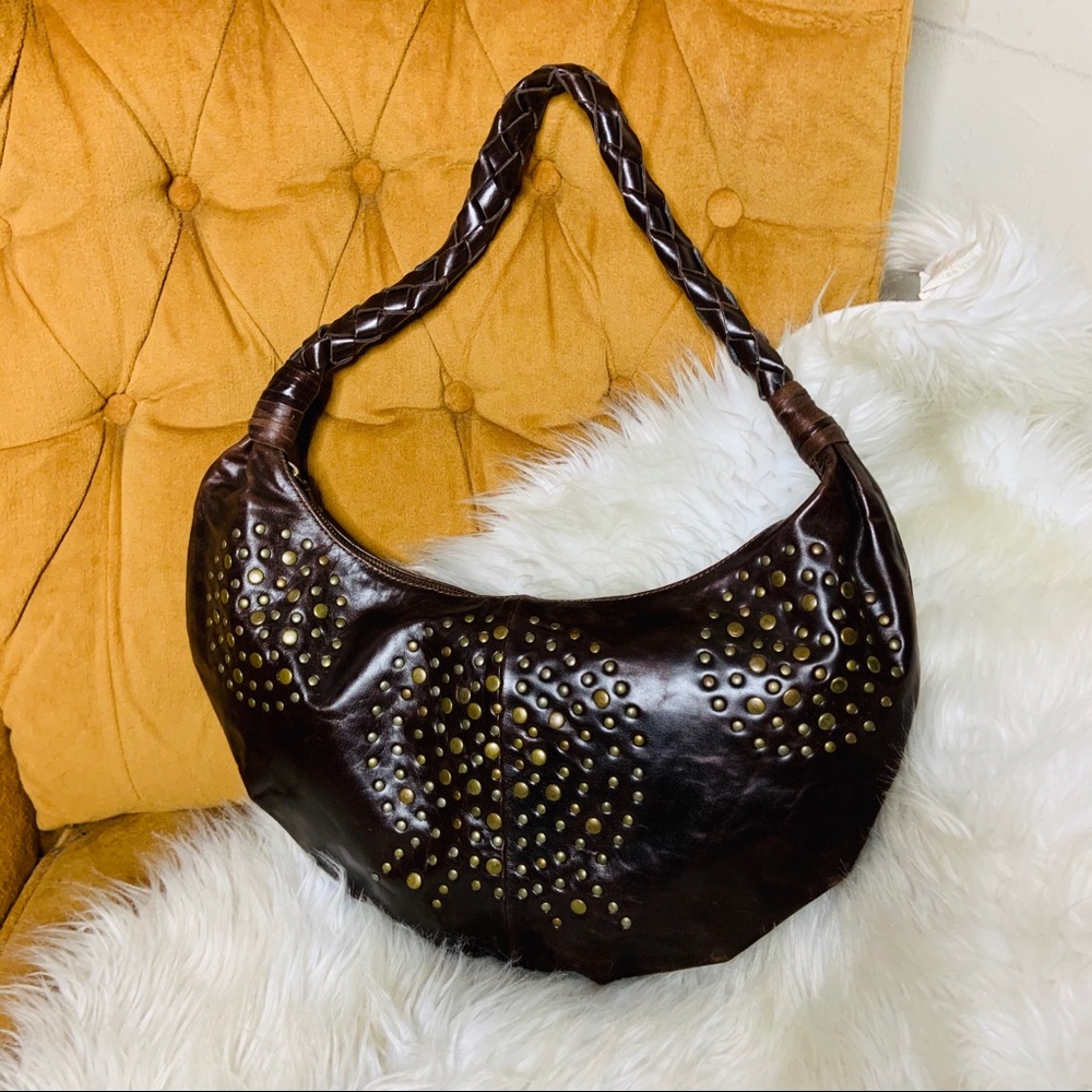 Boho Leather Stud Bag